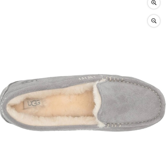 UGG Ainsley Slipper Gray Women's Slippers Suede & Shearling - Picture 3 of 15